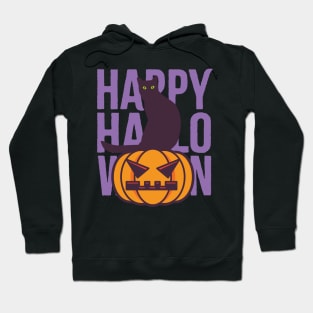 Black Cat and pumpking halloween Hoodie